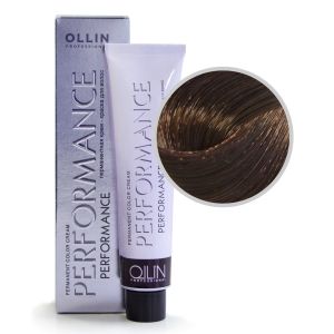 Перманентная крем-краска Ollin Performance. 6/75 темно-русый коричнево-махагоновый 60 мл