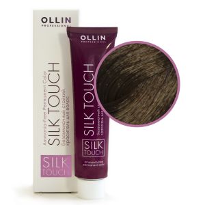 Безаммиачный стойкий краситель Ollin Silk Touch 5/7 светлый шатен коричневый 60 мл