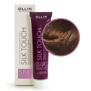 Безаммиачный стойкий краситель Ollin Silk Touch 6/7 темно-русый коричневый 60 мл