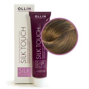 Безаммиачный стойкий краситель Ollin Silk Touch 8/1 светло-русый пепельный 60 мл