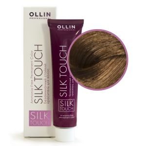 Безаммиачный стойкий краситель Ollin Silk Touch 8/7 светло-русый коричневый 60 мл