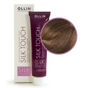 Безаммиачный стойкий краситель Ollin Silk Touch 8/72 светло-русый коричнево-фиолетовый 60 мл