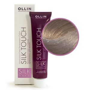 Безаммиачный стойкий краситель Ollin Silk Touch 10/1 светлый блондин пепельный 60 мл