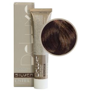 Крем-краска Estel De Luxe Silver 5/45, светлый шатен медно-красный 60 мл