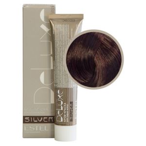 Крем-краска Estel De Luxe Silver 5/56, светлый шатен красно-фиолетовый 60 мл