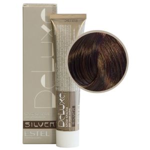 Крем-краска Estel De Luxe Silver 5/75, светлый шатен коричнево-красный 60 мл