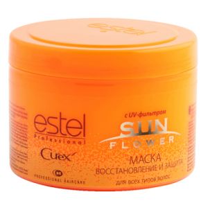 Маска для волос. Восстановление и защита с UV-фильтром Curex Sun Flower 500 мл