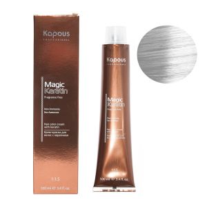 Крем-краска без аммония Magic Keratin «Non Ammonia» NA 001 пепельный 100 мл
