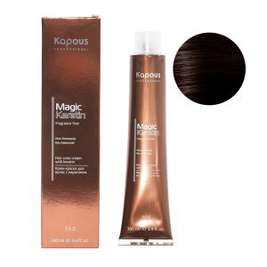 Крем-краска без аммония Magic Keratin «Non Ammonia» NA 3.53 темный коричневый терракотовый 100 мл