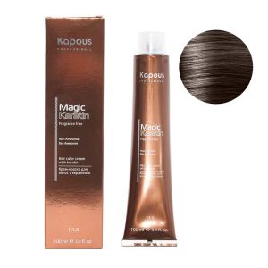 Крем-краска без аммония Magic Keratin «Non Ammonia» NA 4.0 насыщенный коричневый 100 мл