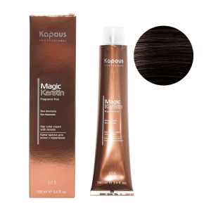Крем-краска без аммония Magic Keratin «Non Ammonia» NA 4.00 коричневый интенсивный 100 мл