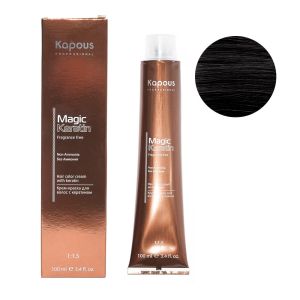 Крем-краска без аммония Magic Keratin «Non Ammonia» NA 4.18 коричневый лакричный 100 мл