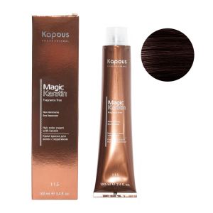 Крем-краска без аммония Magic Keratin «Non Ammonia» NA 4.45 коричневый медно-махагоновый 100 мл