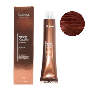 Крем-краска без аммония Magic Keratin «Non Ammonia» NA 7.44 интенсивный медный блонд 100 мл