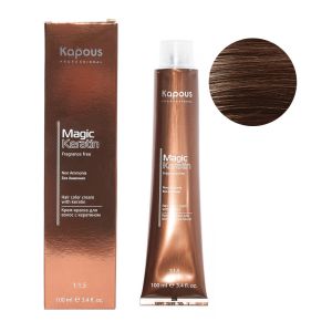 Крем-краска без аммония Magic Keratin «Non Ammonia» NA 7.53 махагоново-золотистый блонд 100 мл