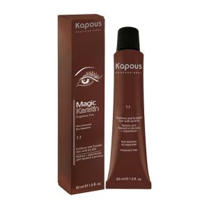 Краска для бровей и ресниц с кератином Kapous Magic Keratin коричневый 30 мл