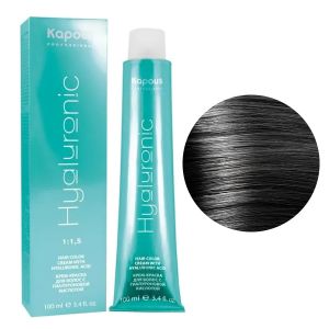 Крем-краска Kapous Hyaluronic HY 1.00 Черный интенсивный 100 мл