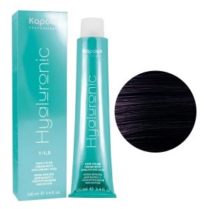 Крем-краска Kapous Hyaluronic HY 1.2 Черный фиолетовый 100 мл