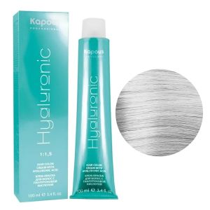 Крем-краска Kapous Hyaluronic HY 10.012 Платиновый блондин прозрачный табачный 100 мл