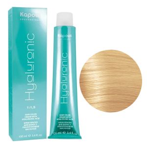 Крем-краска Kapous Hyaluronic HY 10.34 Платиновый блондин золотистый медный 100 мл