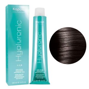 Крем-краска Kapous Hyaluronic HY 3.00 Темно-коричневый интенсивный 100 мл