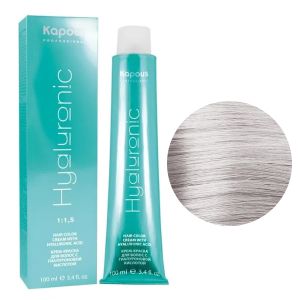 Крем-краска Kapous Hyaluronic HY 9.012 Очень светлый блондин прозрачный табачный 100 мл