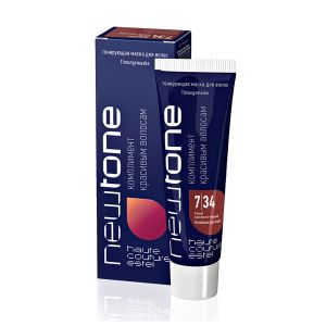 Тонирующая маска для волос NewTone Estel 7/34 русый золотисто-медный 60 мл