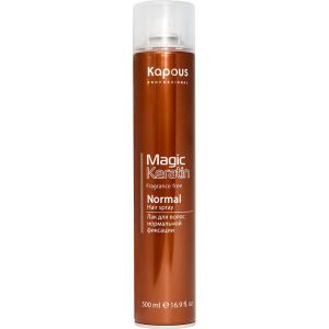Лак аэрозольный нормальной фиксации с кератином «Magic Keratin» 500 мл