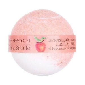 Бурлящий шарик для ванны Кафе Красоты Персиковый сорбет 120 г