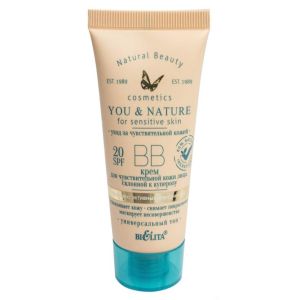 ВВ-крем для чувтвительной кожи лица, склонной к куперозу SPF20 You & Nature 30 мл