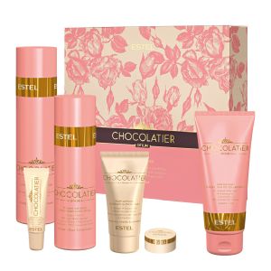 Набор White Roses Chocolatier  (Шампунь + Бальзам + Крем для дууша + Бальзам для губ + Скраб для губ + Крем для рук)