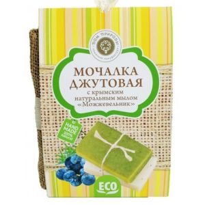 Джутовая мочалка и мыло Можжевельник 100 г