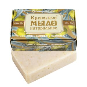 Мыло на оливковом масле Овсяные хлопья и ваниль пробник 20 г