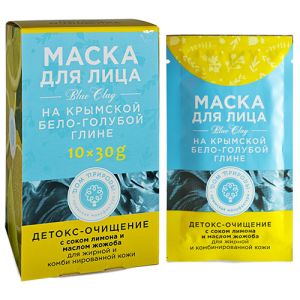 Маска Детокс-очищение для жирной и комбинированной кожи на основе крымской бело-голубой глины 30 г