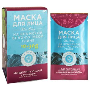 Маска Моделирующая для зрелой кожи на основе крымской бело-голубой глины 30 г