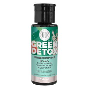 Мицеллярная вода Green Detoxс комплексом черноморских водорослей Ультраочищение для нормальной и жирной кожи 150 г